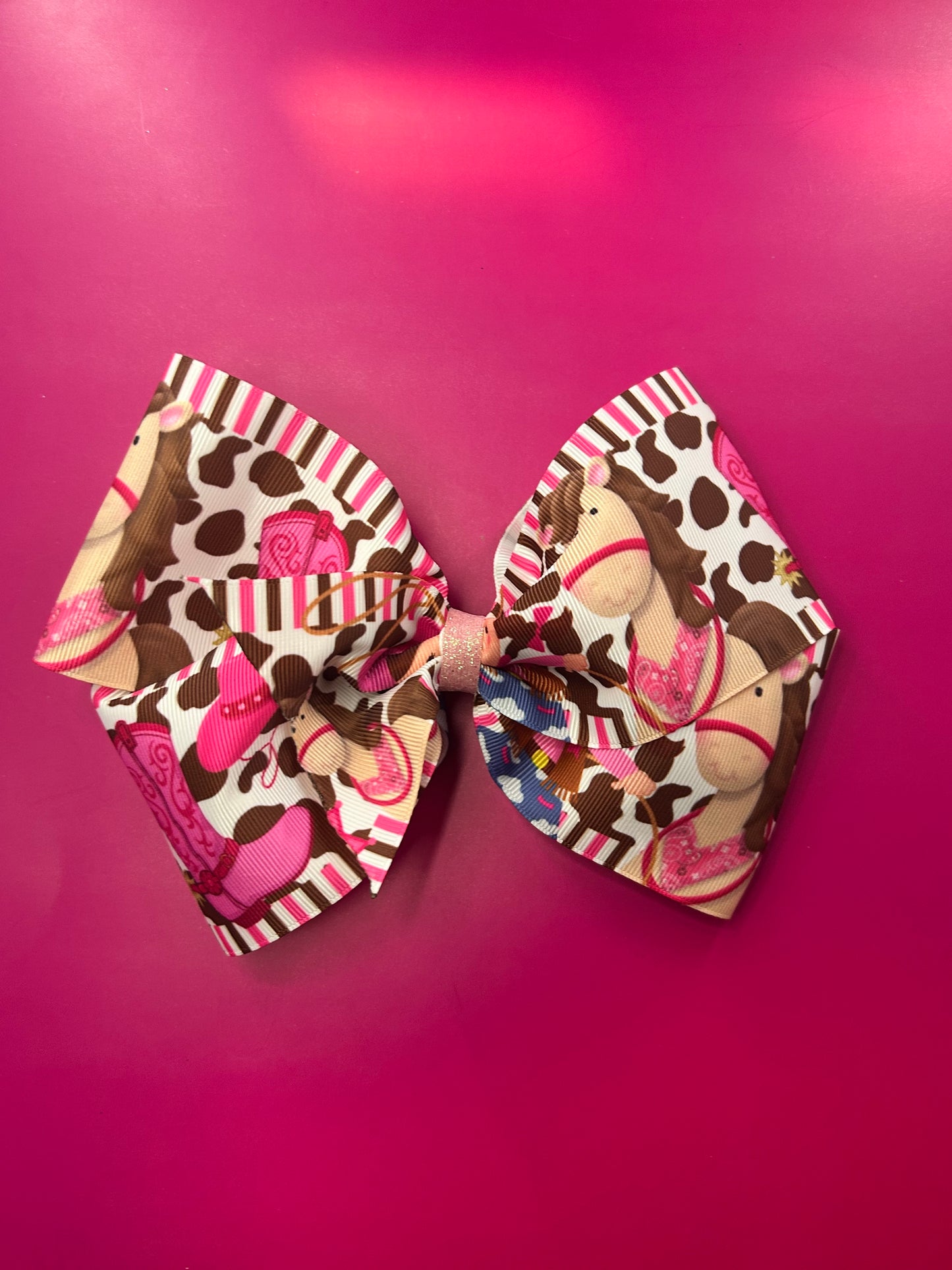 Cutibow cowgirl pink bow